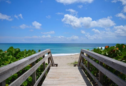 Boardwalk leading down to Juno Beach